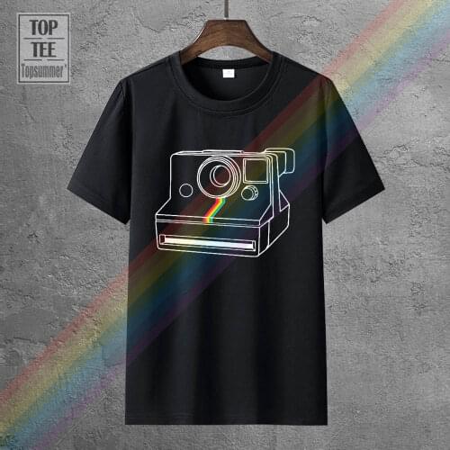 T Shirt Novelty Cool Tops MenS Short Sleeve Tshirt Polaroid Camera MenS T Shirt