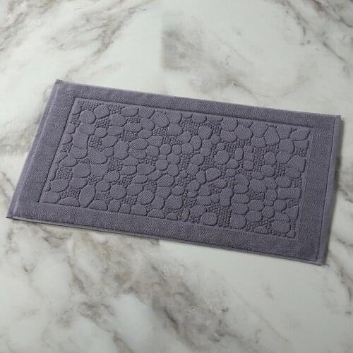 Cotton Bathroom Rug Ant-slip Hotel Bath Mat Entrance Doormat Machine Washable Toilet Bathtub Floor Mats 50x80cm