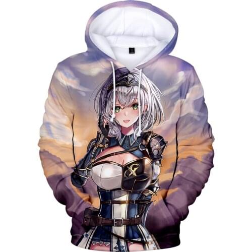 HOLOLIVE VTuber Shirogane Noel 3D Print Fashion Fall Winer Suit Hoodies Sportswear Hooded Youthful Kawaii Women/Men The hooded