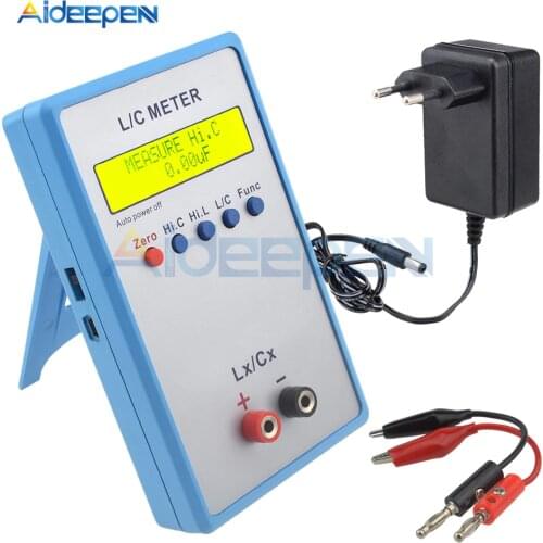 LC200A Inductance Inductor Capacitance Capacitor Handheld L/C Multimeter Meter Tester Capacitance Digital LCR Meter with Adapter