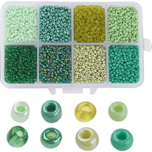 1 Box 4mm Glass Beads Round Loose Spacer Beads Transparent Colorful Mini seed Spacer bead for DIY Jewelry Making Accessory