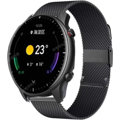 22mm Metal Strap For Amazfit GTR2 Smartband for Huami Amazfit Pace Stratos 2 2S 3 smart watch Replacement Bracelet Accessories