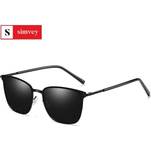 Simvey 2020 Vintage Sunglasses Men HD Polarized Driving Sun Glasses Retro Alloy Frame UV400 Protection