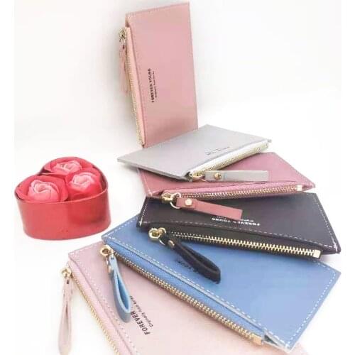 Mens Womens Fashion Business ID Card Holder PU Coin Purse Credit Card Holder Pocket Bank Card Holder Zippered Card Holder