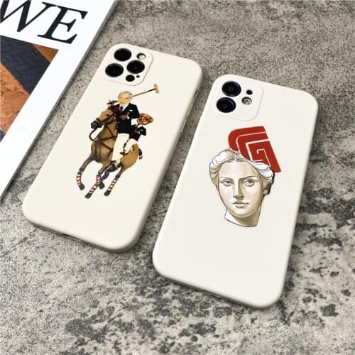 Luxury David statue soft Case For iPhone 11 12 Pro Max mini 7 8 6 6S Plus XR X XS MAX se Liquid silicone phone Cover fundas capa
