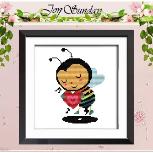 Love bee counted Cross Stitch 11CT 14CT Cross Stitch Set Wholesale DIY cartoon Cross-stitch Kit Embroidery Needlework
