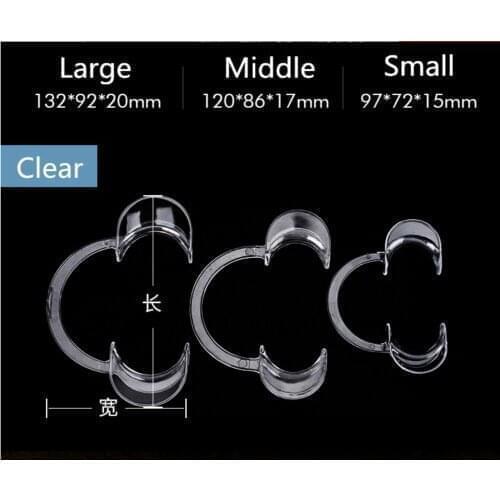 Dental Mouth Opener Teeth Whitening Lip Cheek Retractor C-shape Orthodontic Clear Middle