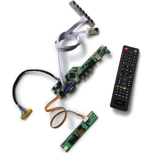 Fit QD15TL01/QD15TL02/QD15TL03/QD15TL04 matrix 30 Pin LVDS LCD monitor universal drive board VGA USB 1CCFL DIY kit 1280*800
