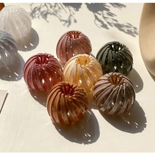 Bird Nest Expanding Hairpins Women Ponytail Plastic Resin Hair Claws Headwear Horsetail Buckle Hair Clip Accessories Candy Color