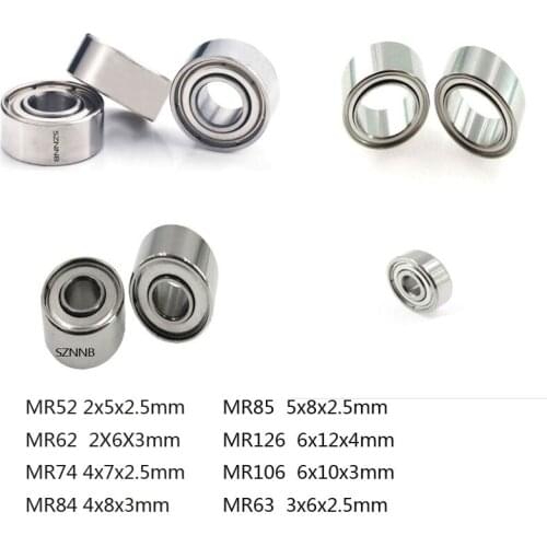 Rolamento de miniatura de modelos mr52zz, rolamento de esferas com blindagem de metal mr52zz mr62zz mr63zz mr74zz pro/mr106zz