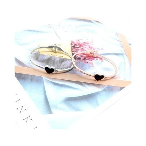 Heart Charm Bangles Fashion Woman Bracelet Argent For Girls Party Luxury Jewelry Gifts