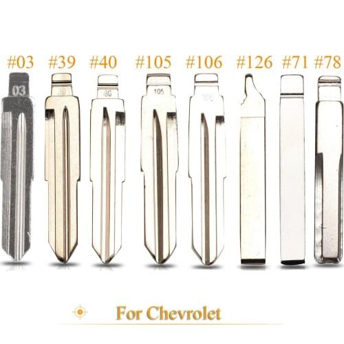 Kutery No.03 39 40 105 106 126 71# Replacement Remote Car Key Blade For Chevrolet Cruze SPrak Uncut Key Blank