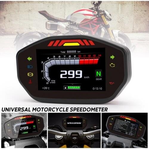 Speedometer for Motorcycle Modification Instrument Single Double Four-Cylinder TFT LCD Display Motorcycle Odometer Tachometer
