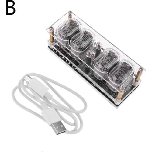 IN-12 Glow Tube Clock 7Color RGB DS3231 IN12 Nixie Tube Clock Steampunk Decor