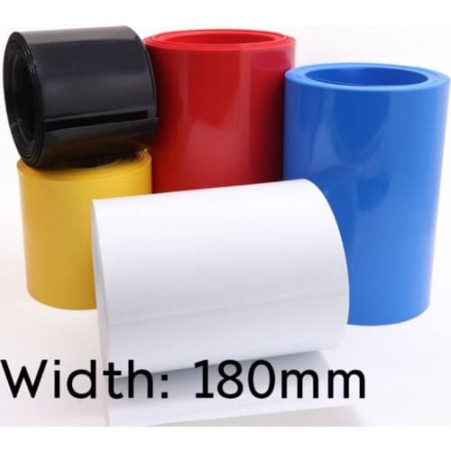 Width 180mm PVC Heat Shrink Tube Dia 115mm Lithium Battery 18650 Pack Insulated Film Wrap Protection Case Pack Wire Cable Sleeve
