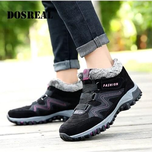 Waterproof Winter Womens Boots with Fur Warm Snow Women Boots Men Work Casual Shoes Sneakers High Top Ankle Boots Plus Size 47