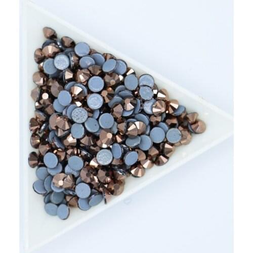 All sizes Rose Gold DMC Iron On Rhinestones/Flat Back Nail art Hot fix Crystal Rhinestones Strass Sewing & Fabric Garment
