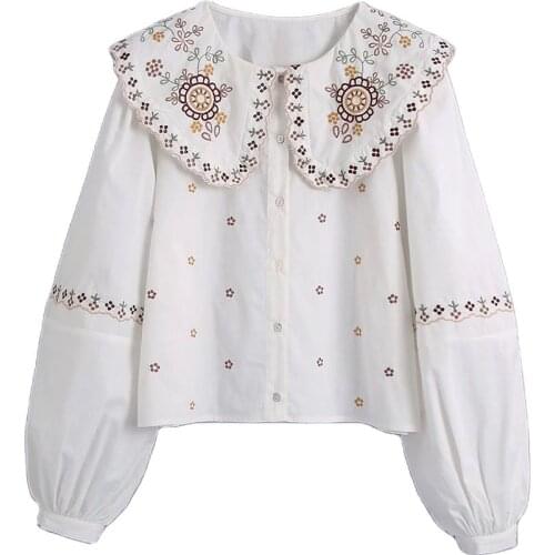 Блузки с вышивкой Willshela China At AliExpress