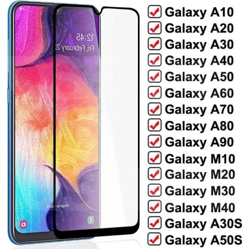 9D Protective Glass For Samsung Galaxy A10 A20 A30 A40 A50 A60 A70 A80 A90 Tempered Glass on Samsung M10 M20 M30 M40 Screen Film