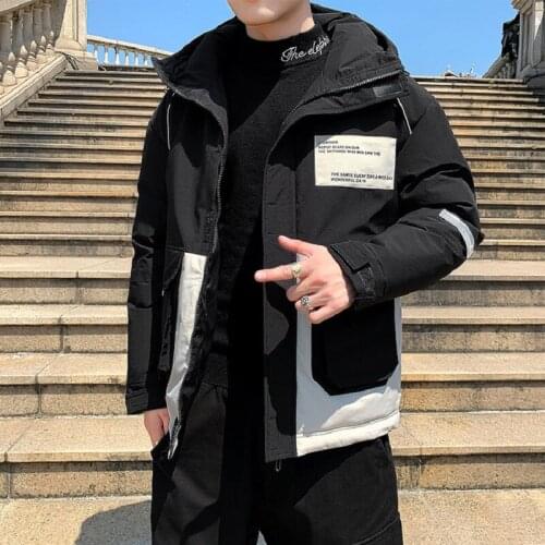 Plus Size Casual Winter Hooded Workwear Cotton-padded Jacket 2021 New Korean Cotton-padded Jacket Boys All-match Casual Jacket