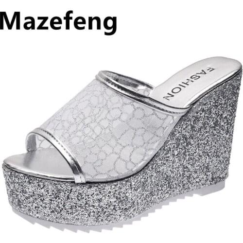 Women Sandals Wedges Shoes for Women High Heels Sandals Summer Shoes 2021 Flip Flop Chaussures Femme Platform Sandals Plus Size