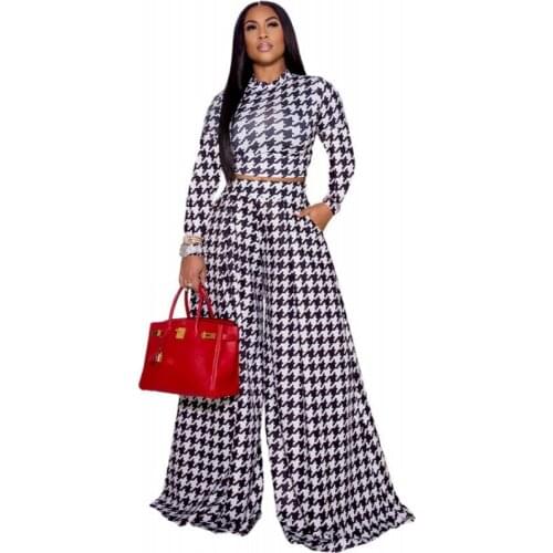 Two Pieces Women Sets Autumn Tracksuits Long Sleeve O-Neck Tops And Pants Suit Sporty Fitness Print Outfits 2 Piece Set Street