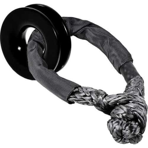 1/2 Inch Synthetic Shackle Winch Rope + Recovery Snatch Ring for ATV UTV SUV Off-Road Towing Truck 4X4 Boat Marine