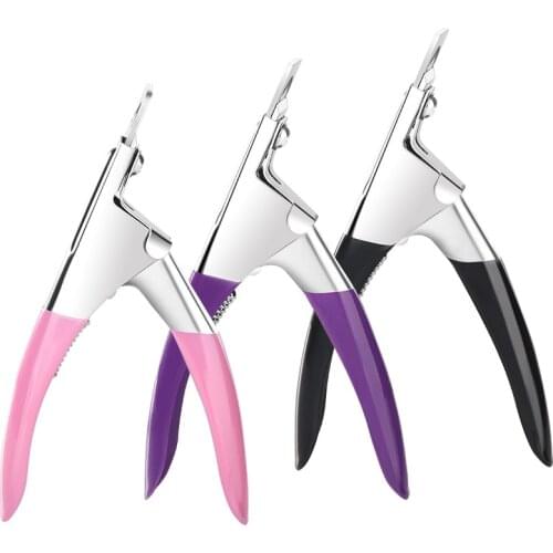 1pcs Fake Nail Cutter Nail Art Clipper Type U Shape False Tips Cutter Toe Nail File Foot Care Pedicure Nail Art Tool