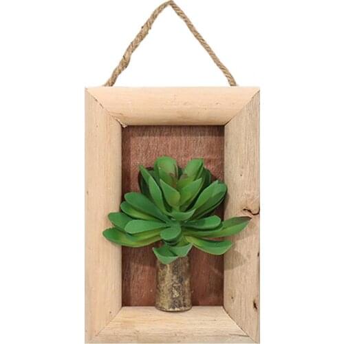 2021 Artificial Succulent Beautiful Realistic Cute Wall Hanging Potted Simulation Succulent for Indoor Wall Garden Decoration