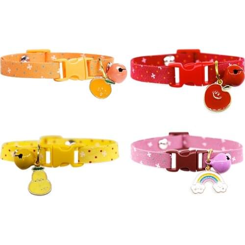 2021 Cute Polka Dotted Cat Collar With Bell Small Dog Teddy Pet Supplies Leashing Adjustable Buckle Kitten Puppy Pet Collars