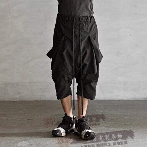 29-40 ! 2016 New Mens clothing male fashion pants casual personality loose capris plus size singer costumes