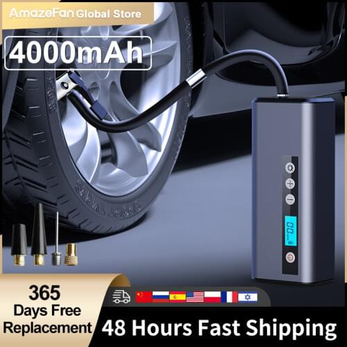 Car Electrical Air Pump Mini Portable Wireless Tire Inflatable Pump Inflator Air Compressor Pump for Car Motorcycle Bicycle Ball