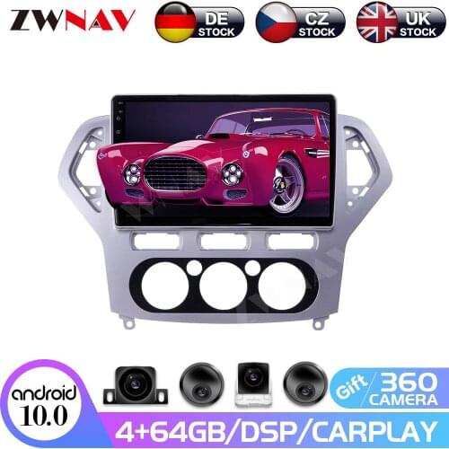 Android 10 4+128GB DSP Radio Car DVD Player GPS navigation For Ford Mondeo MK4 2007 - 2010 Head Unit Multimedia Tape Recorder