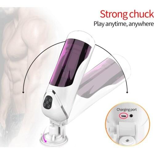 Automatic Male Masturbator Cup Penis Sucker Vibrtor Handsfree Sex Machine Piston Telescopic Rotation Vagina Masturbator for Man