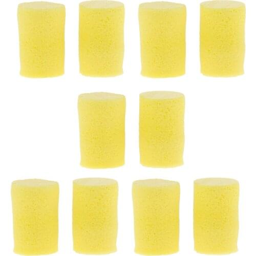 10Pcs Sleeping Noise Prevention Earplugs Sponge Ear Plugs Perfect for Construction Workers, Students, Musicians - Yellow