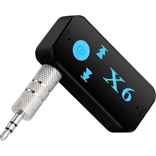 X6 Wireless Bluetooth Receiver 3.5mm Jack AUX Audio Stereo Music MIC Car Adapter
