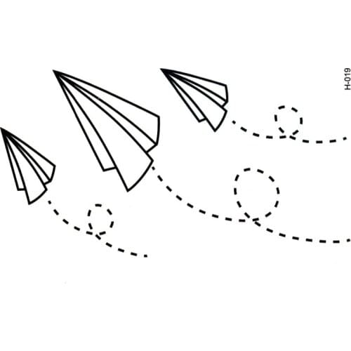 Paper Airplane tattoos waterproof tattoo stickers to cover the scar painted male and female personality