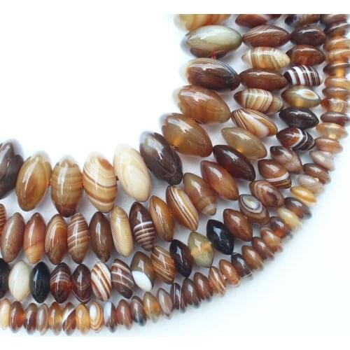 Coffe Stripe Agate Rondelle Beads , 14inch per strand 2-12mm , For DIY Jewelry Making