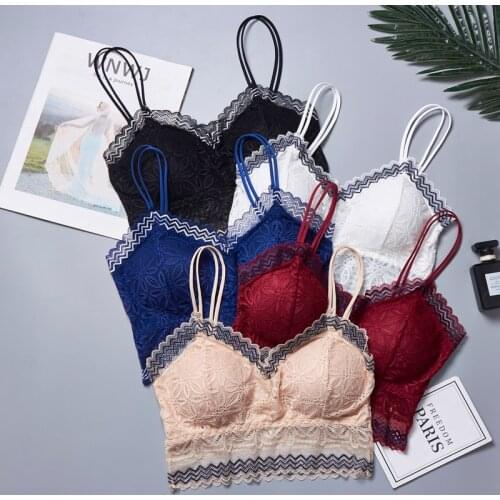 Sexy Lingerie Women Wireless Lace bra push up Bralette girl Soft top Underwear Brassiere Lady Full Cup Seamless Sleep Vest Hot