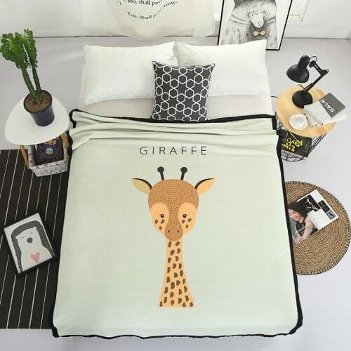 Home Textile Solid Air/Sofa/Bedding Throws Cartoon Flannel Blanket Winter Warm Soft Bedsheet 150*200cm