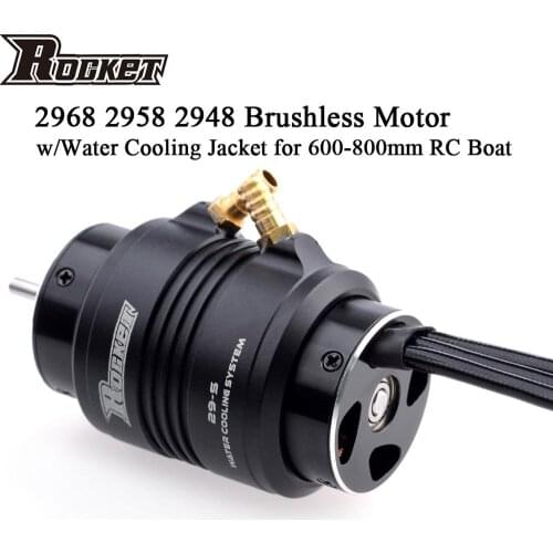 Rocket 2968 2958 2948 3400KV 3450KV 3800KV 4800KV Motor w/Water Cooling Jacket for Feilun FT011 FT012 600-800mm RC Boat Car