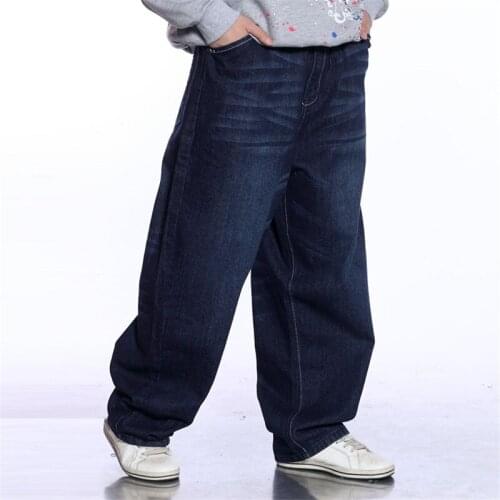 2018 New Skateboard Wide Leg pants Retro Hip Hop Street Dance pants Solid color Loose tide Mens jeans More Size 30-44 46
