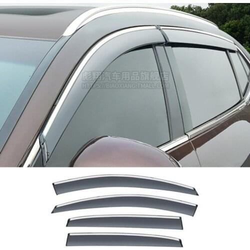 EALEN For Acura Mdx Styling 2007-2012 ABS Vent Sun Deflectors Guard Car Accessories 4Pcs/1Set Smoke Window Rain Visor