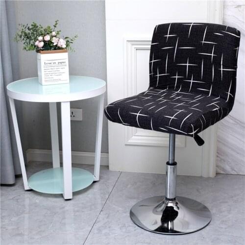 Bar Stool Low Back Bar Chair Cover Spandex Elastic Seat Case Dining Chair Cover Bar Chair Seat Cover Stretch Office Seat Case