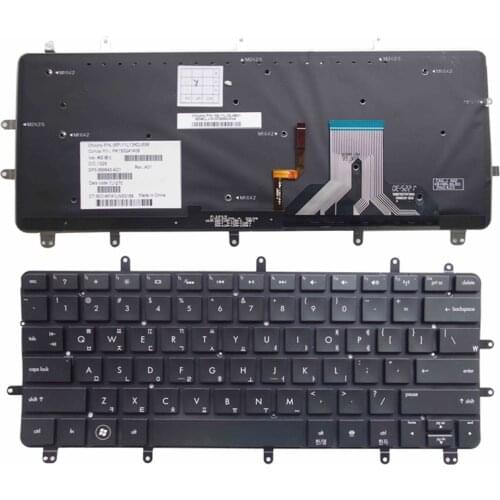 KR Black New Korean keyboard FOR HP FOR Spectre XT Pro 13-2000 backlight Laptop Keyboard
