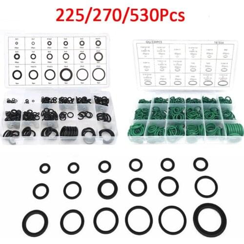 225/270/530Pcs Silicone Rubber O-ring Kit NBR Sealing O Rings Gasket Repair Kit Faucet Waterproof O Ring Rubber Set