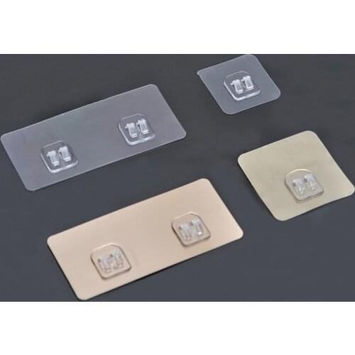 Seamless Adhesive Hooks Wall Mount Rack Strong Non-Marking Patch Patch Accessories Grab Hook For Racks Baskets Home Supplies