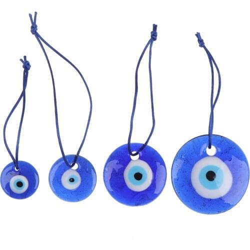 Fashion Lucky Multiple Sizes Turkish Greek Evil Blue Eye Charm Pendant Gift Blue Lamp Work Glass Car Home Amulet Kabbalah