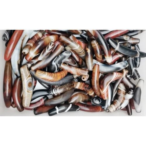 12pcs/lot Fashion Tibet Findings: Natural Mixed Natural Tibetan bead Dzi Beads Sent at random