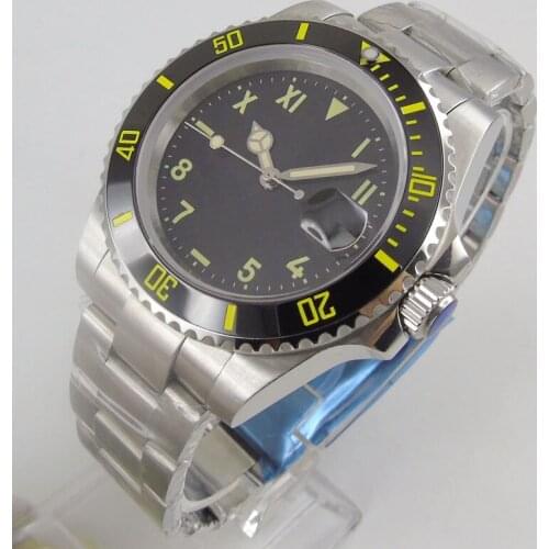 New Arrival 40mm Men Wristwatch MIYOTA Movement Sterile Dial Ceramic Bezel Mental Deployment Clasp